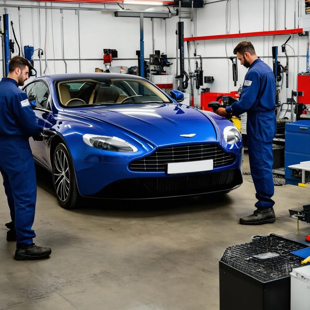 Aston Martin repair shop